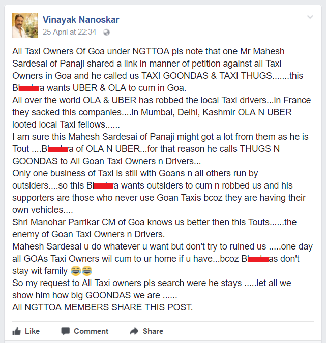 taxis in Goa